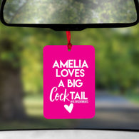 Personalised Big Cocktail Air Freshener